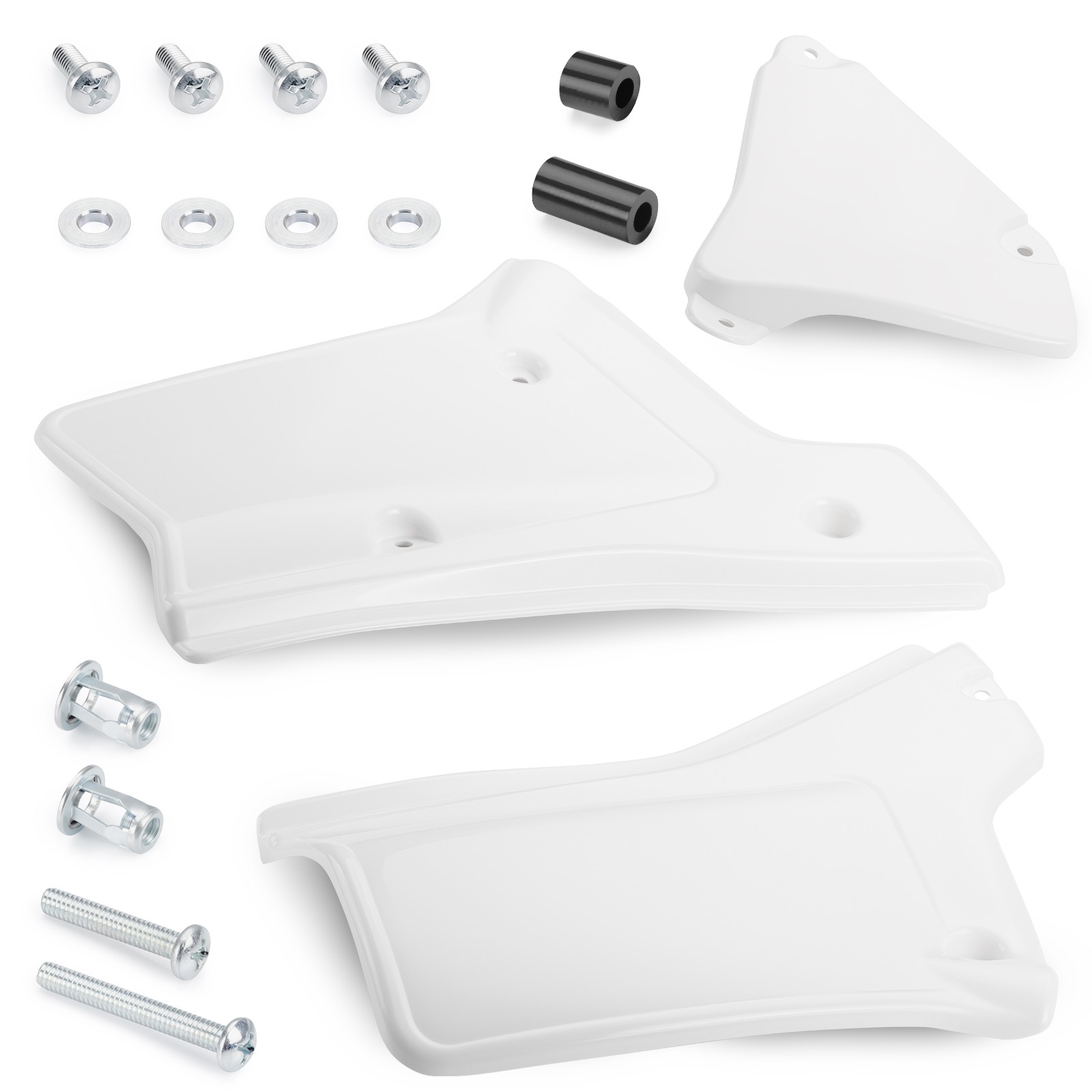 SIDE PANELS LEFT & RIGHT COVERS WHITE HONDA 84-03 XR200R XR250R 206107 image 1