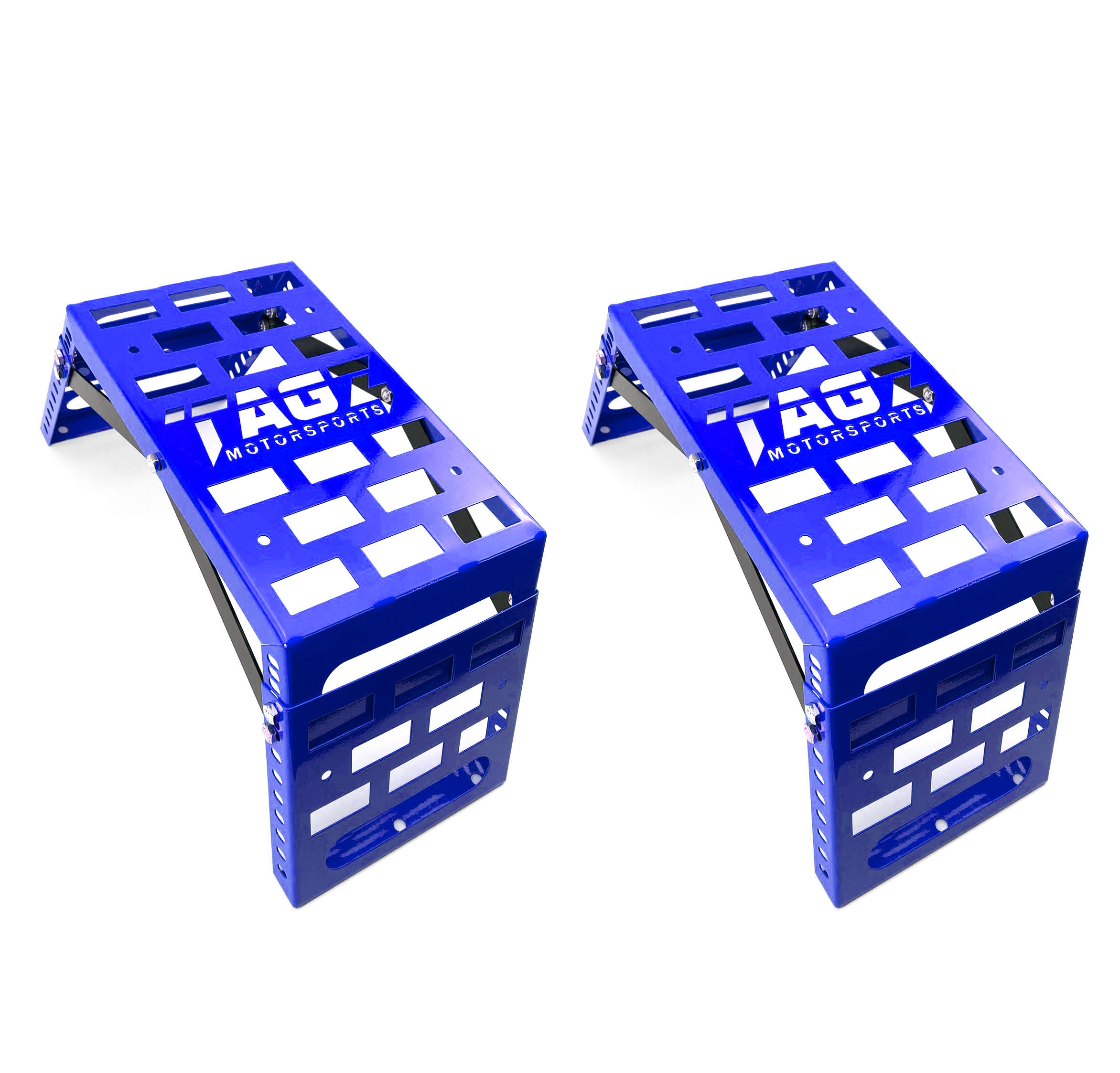UNIVERSAL STARTING BLOCKS BLUE LIGHTWEIGHT STEEL ADJUSTABLE 80 – 190mm TAG-Z image 1