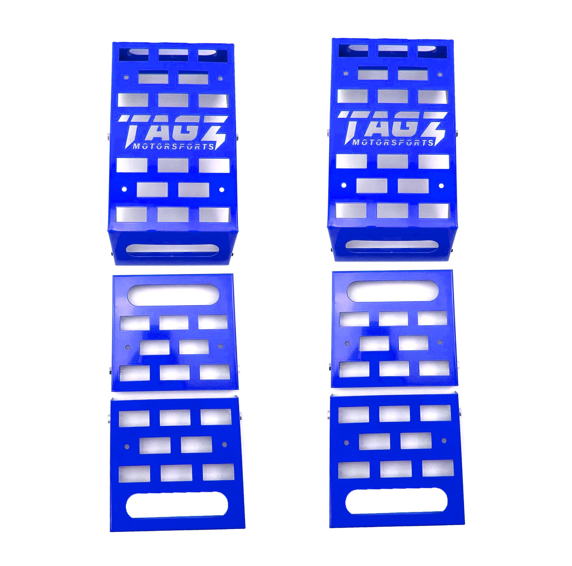 UNIVERSAL STARTING BLOCKS BLUE LIGHTWEIGHT STEEL ADJUSTABLE 80 – 190mm TAG-Z thumbnail 3