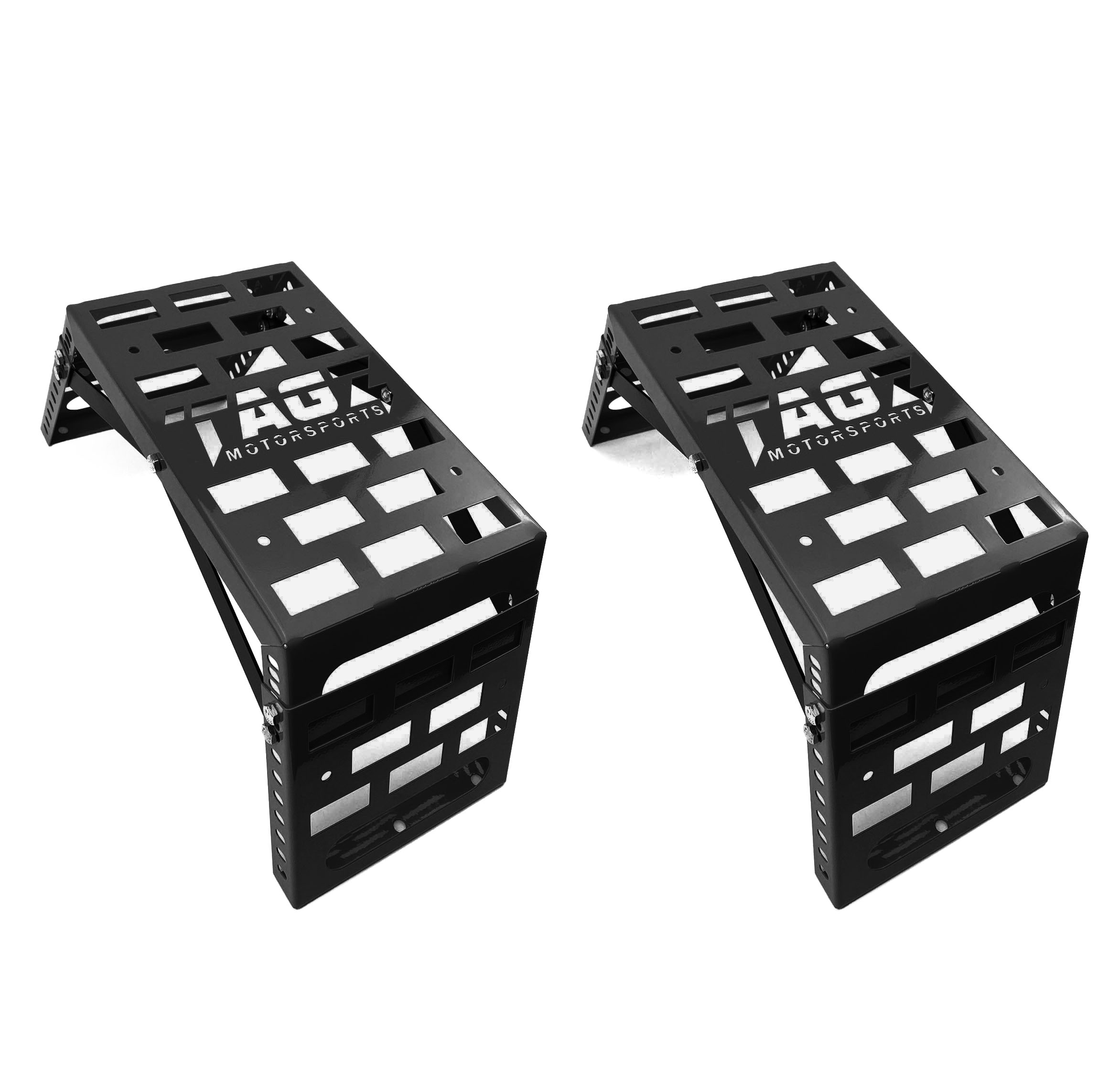 UNIVERSAL STARTING BLOCKS BLACK LIGHTWEIGHT STEEL ADJUSTABLE 80 – 190mm TAG-Z image 1