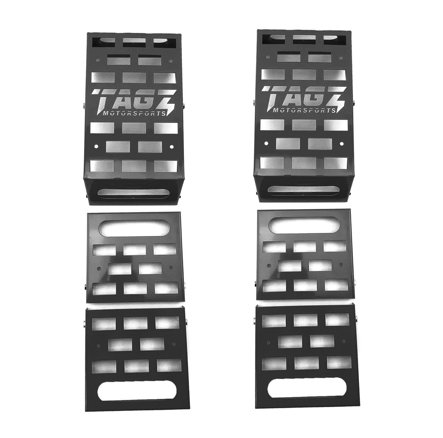 UNIVERSAL STARTING BLOCKS BLACK LIGHTWEIGHT STEEL ADJUSTABLE 80 – 190mm TAG-Z thumbnail 3