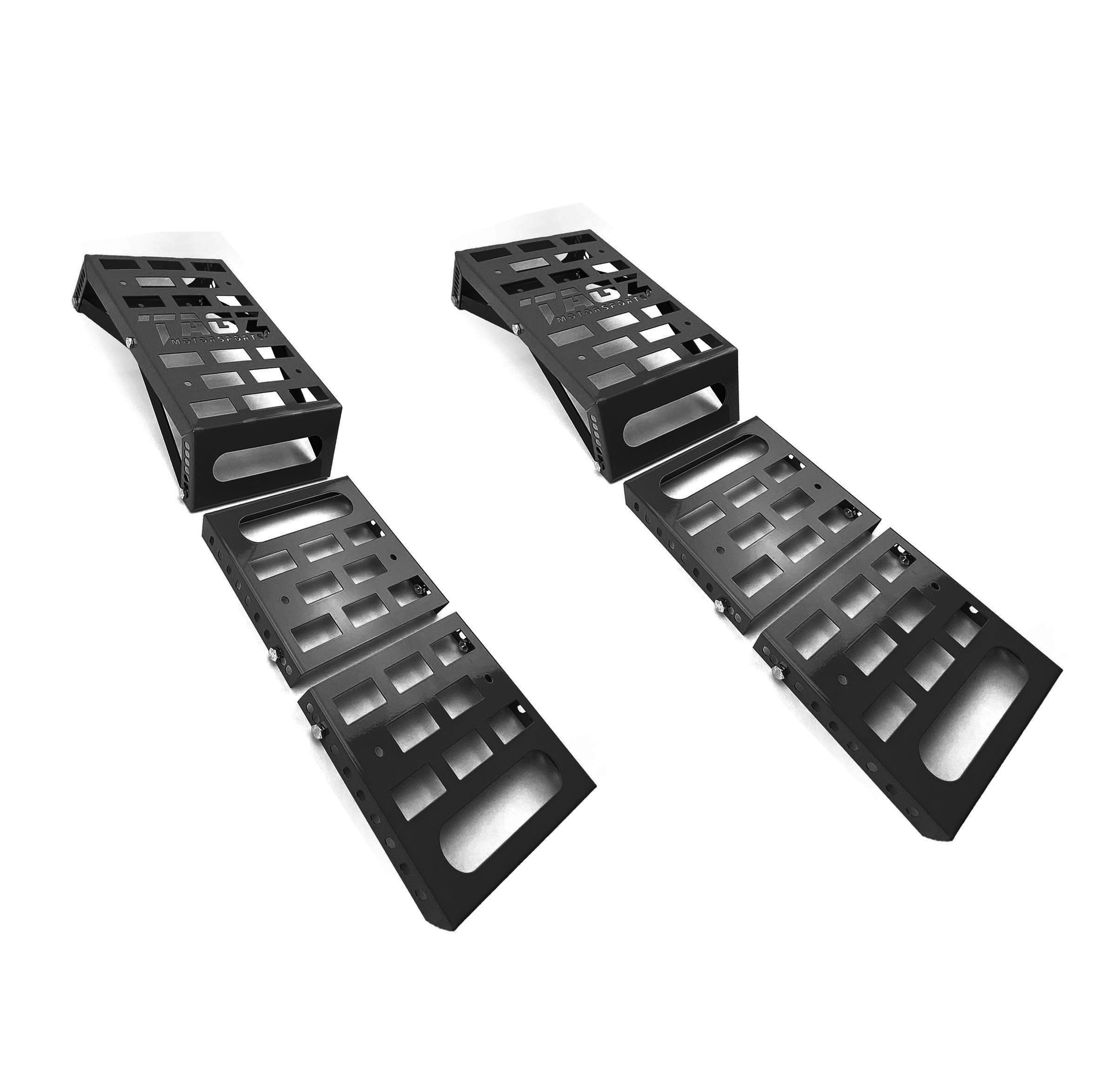 UNIVERSAL STARTING BLOCKS BLACK LIGHTWEIGHT STEEL ADJUSTABLE 80 – 190mm TAG-Z thumbnail 4