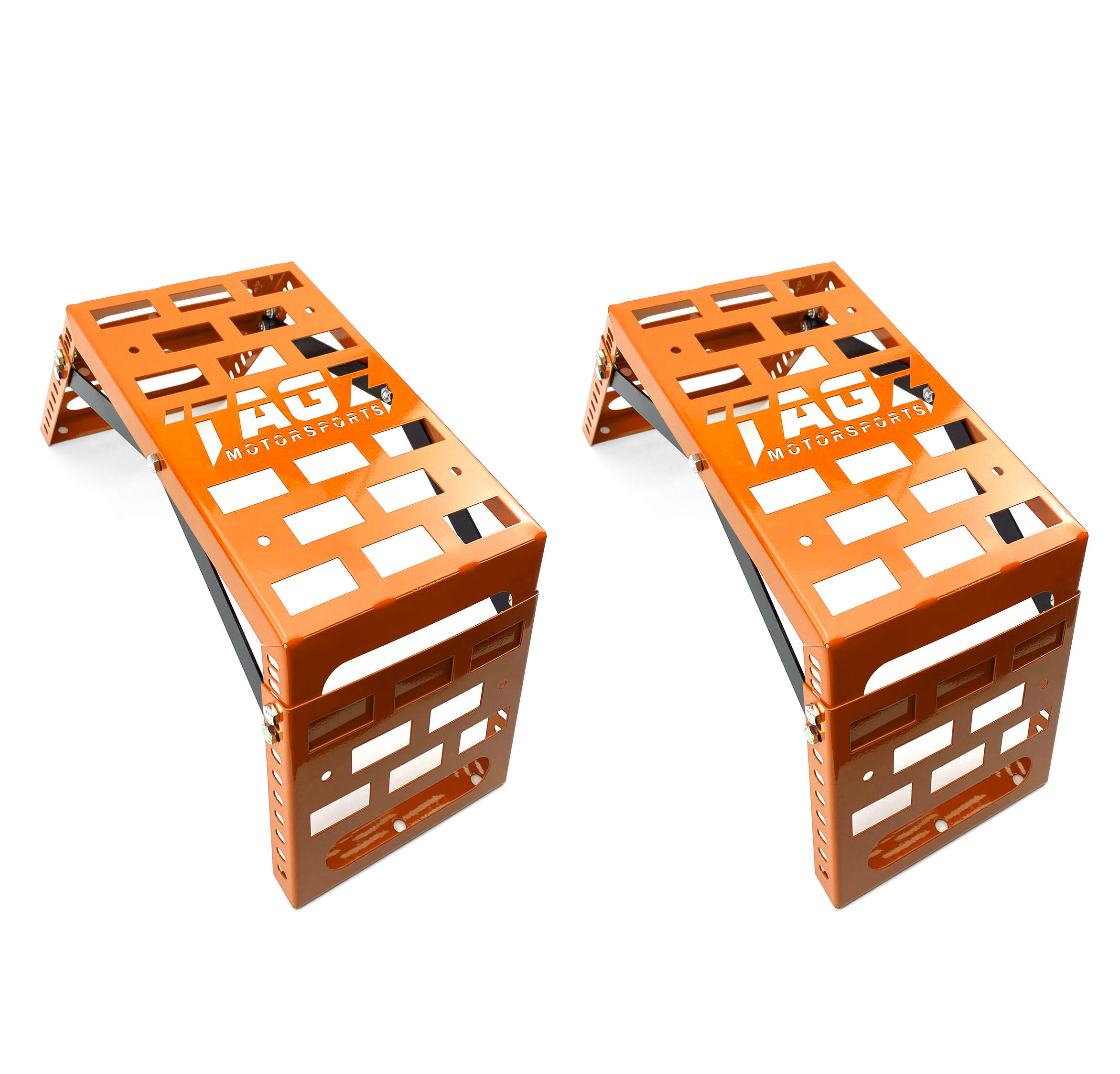 UNIVERSAL STARTING BLOCKS ORANGE LIGHTWEIGHT STEEL ADJUSTABLE 80 – 190mm TAG-Z image 1