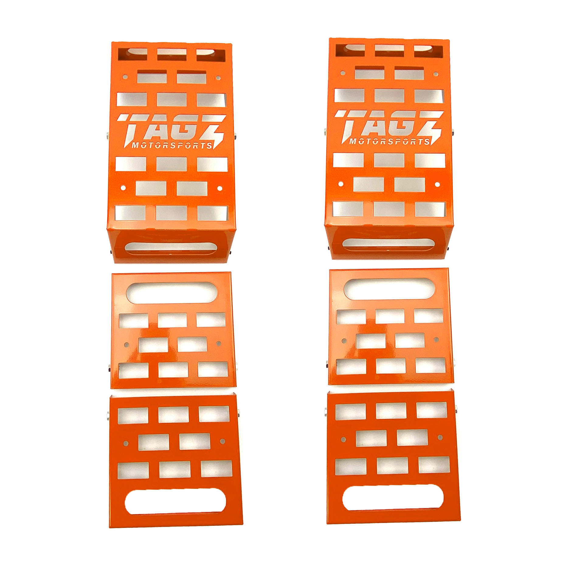 UNIVERSAL STARTING BLOCKS ORANGE LIGHTWEIGHT STEEL ADJUSTABLE 80 – 190mm TAG-Z thumbnail 3