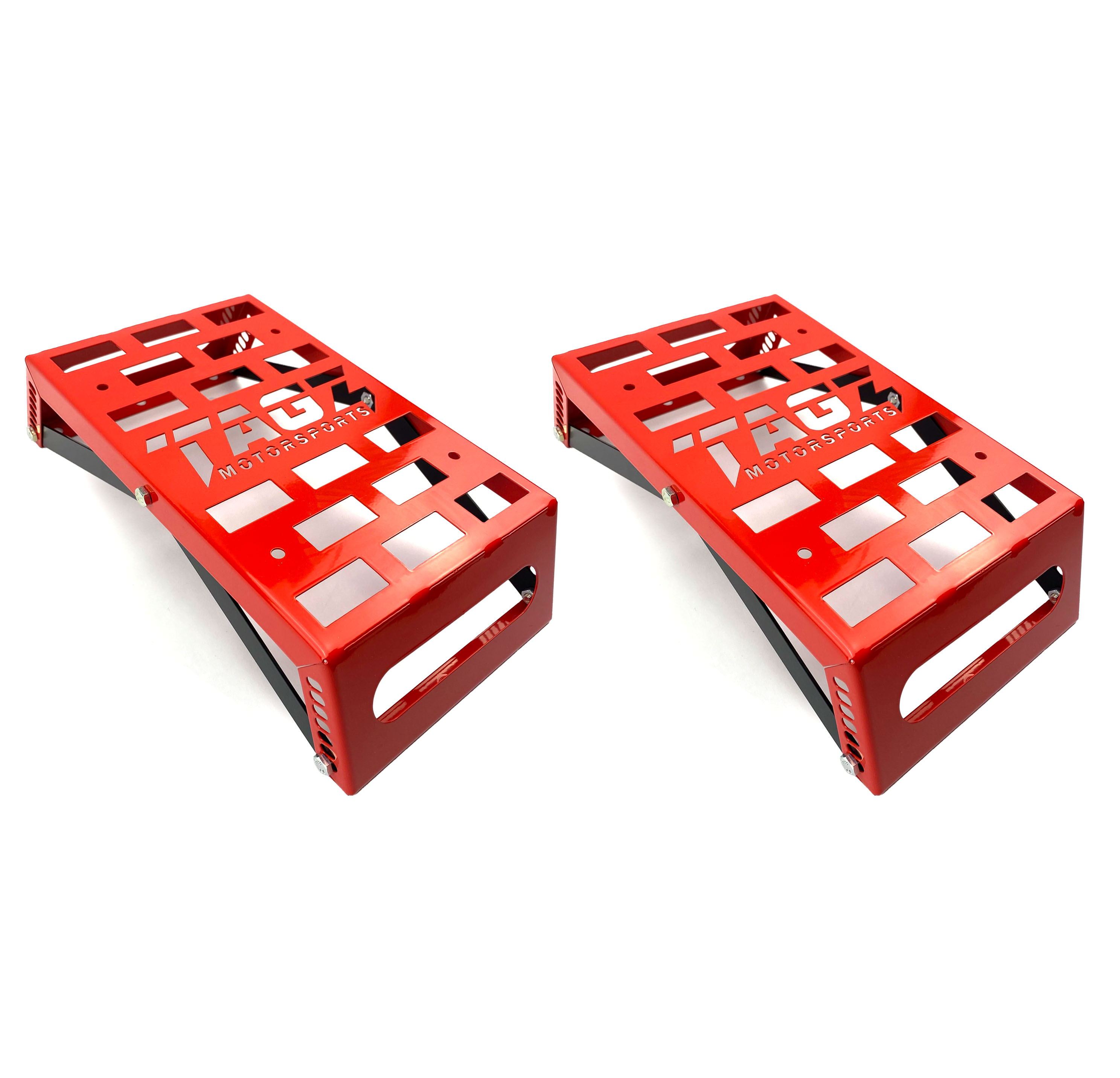 UNIVERSAL STARTING BLOCKS RED LIGHTWEIGHT STEEL ADJUSTABLE 80 – 190mm TAG-Z thumbnail 2