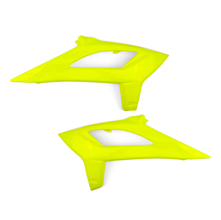 RADIATOR SCOOPS 20-22 BETA NEON YELLOW, RTECH R-CVBETRGF020 image 1
