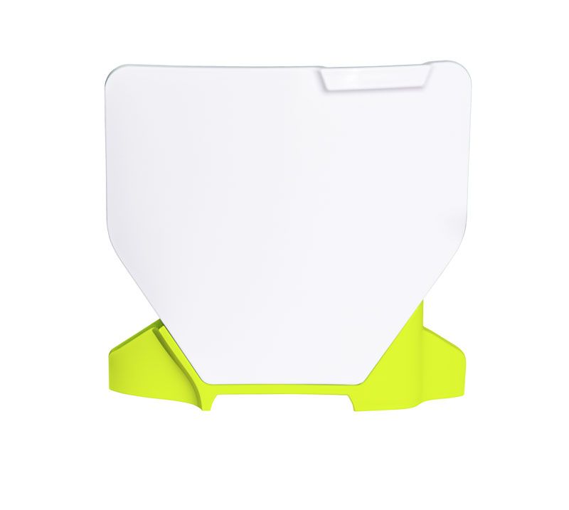 FRONT PLATE 2023-2025 HUSKY TC/FC, WHITE/YELLOW OEM 24, RTECH R-TBHSQBNGQ23 image 1