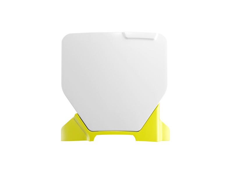 FRONT NUMBER PLATE HUSQVARNA TC 50 2024-2025, R-TECH R-TBHSQBNGQ50 WHITE YELLOW image 1