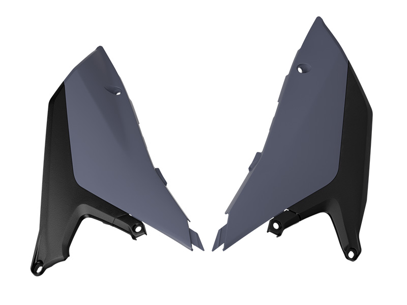 SIDE PANELS 2026 YZ450F YAMAHA QUANTUM GREY/BLACK, R-TECH R-FIYZFGRNR26 image 1