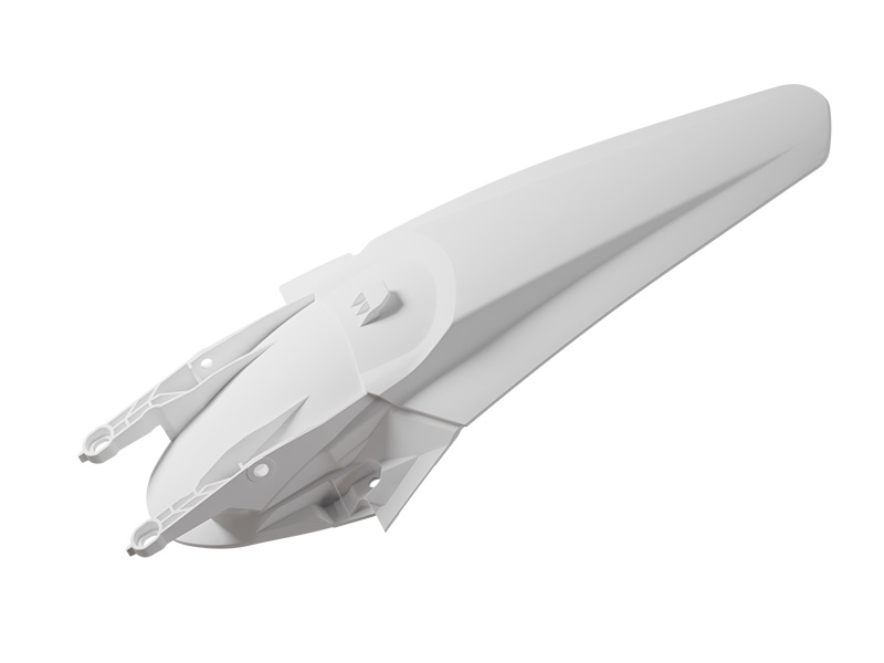 ENDURO REAR FENDER TRIUMPH TF 250-E / TF 450-E 2025-2026, R-TECH R-PPTRIBN0026 WHITE image 1