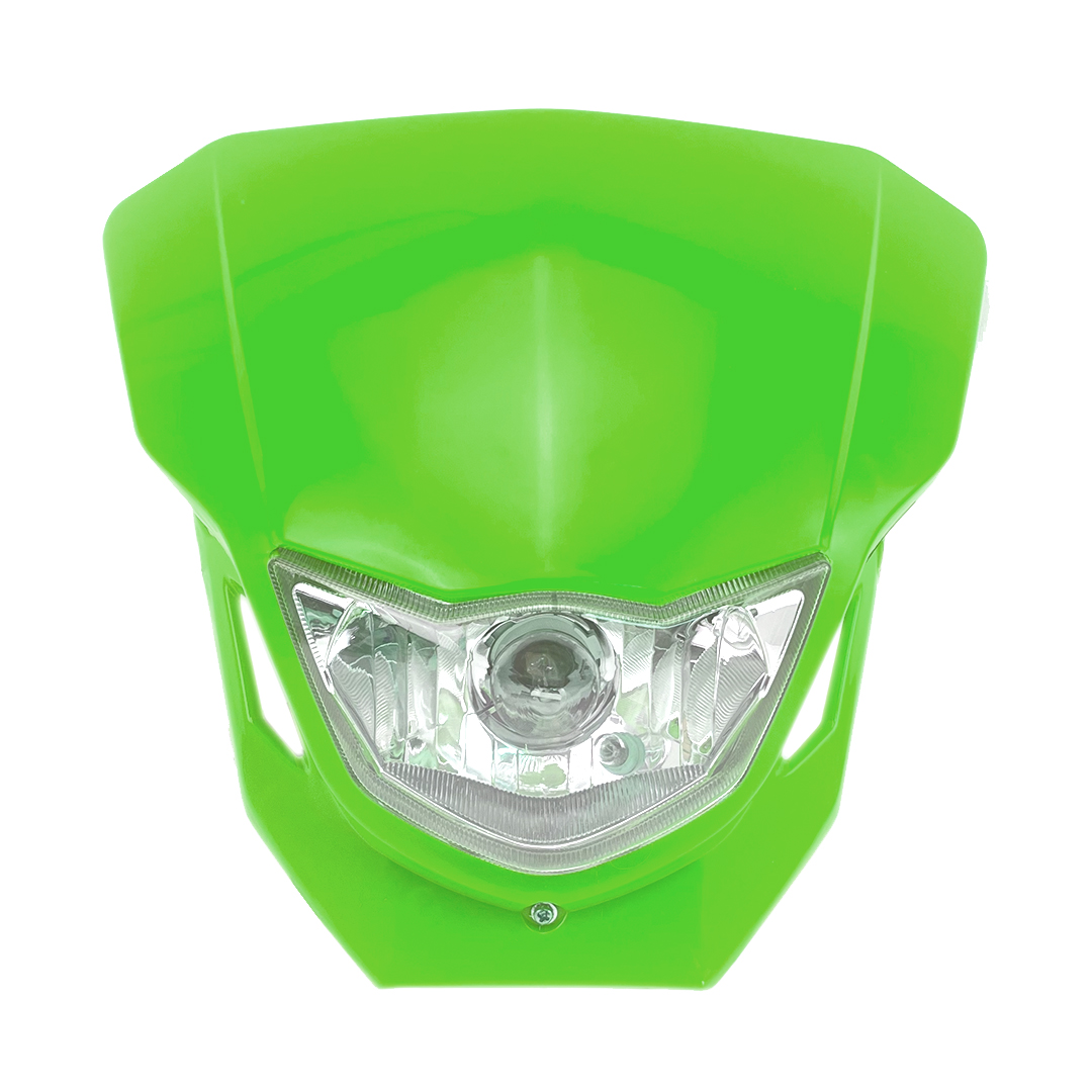 HEADLIGHT UNIVERSAL DIRT HX HL021 GREEN image 1
