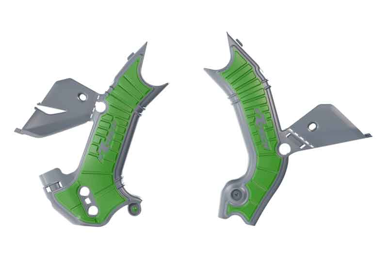 GRIPPY FRAME GUARD KAWASAKI KX450/X 2024-2025 GREY/GREEN, R-TECH R-PRTKX0GRVE1 image 1