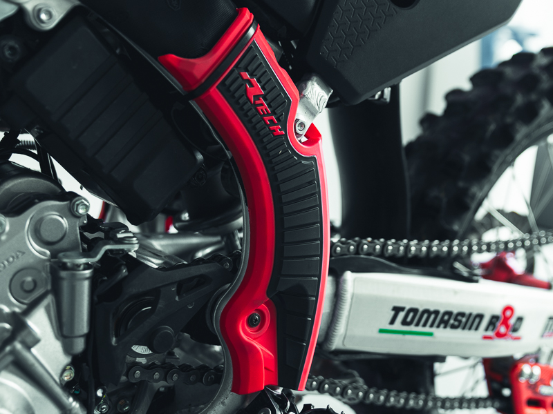 FRAME GUARD HONDA CRF 250/450 2025 R-TECH RED BLACK R-PRTCRFRSNR2 thumbnail 2