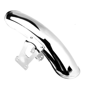FRONT FENDER UNIVERSAL CHROME HONDA CG125 STEEL CHROME PLATED image 1