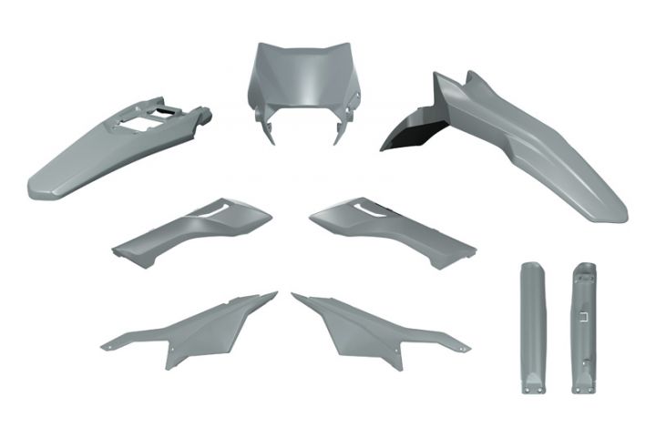 PLASTIC KIT 6PCS SURRON ULTRA BEE 23-24, QUANTUM GREY, RTECH R-KITSUR-GR0-624 image 1
