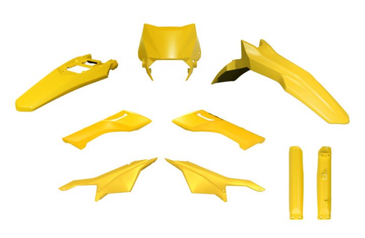 PLASTIC KIT 6PCS SURRON ULTRA BEE 23-24, RMZ YELLOW, RTECH R-KITSUR-GI0-624 image 1