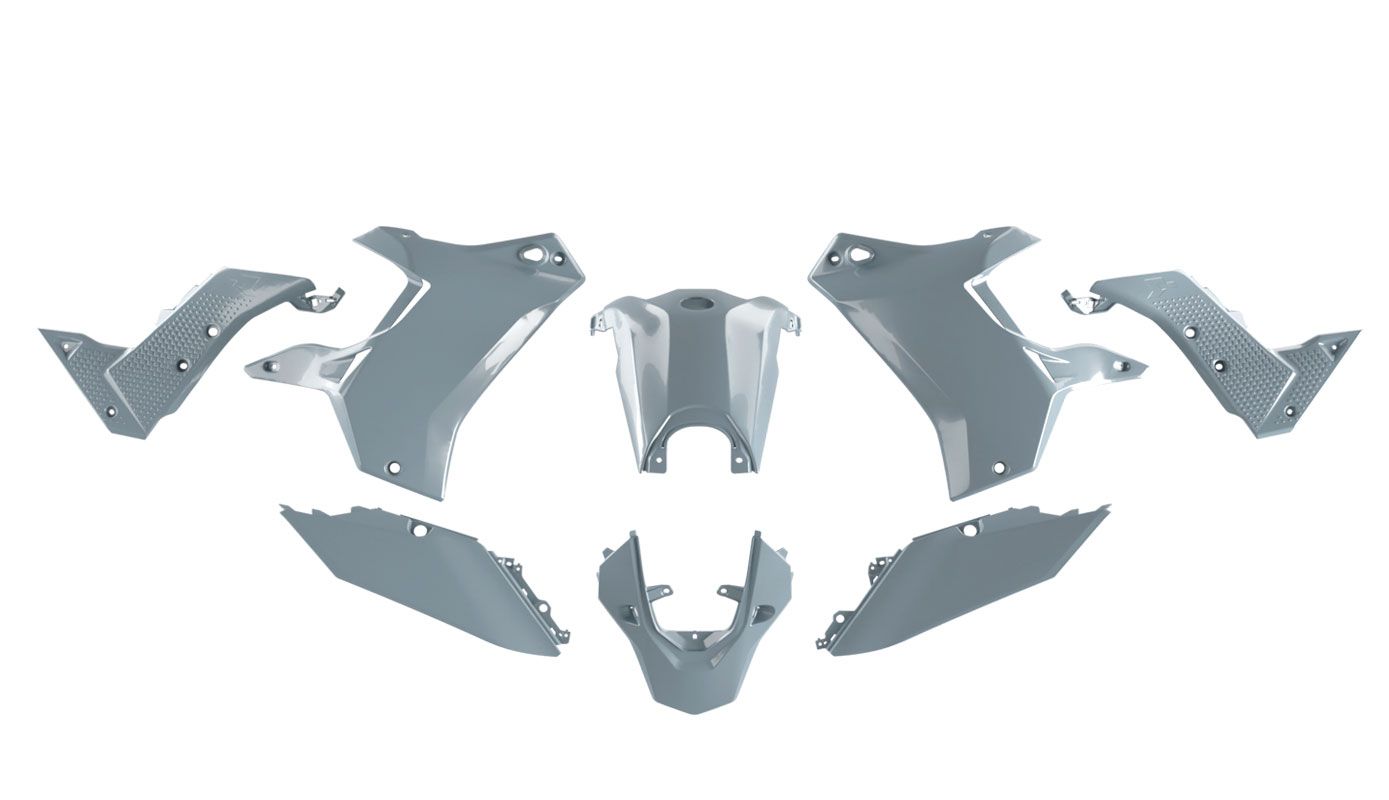 PLASTIC KIT YAMAHA T7 19-24, LIGHT GREY, RTECH R-KITT70-GR0-024 image 1