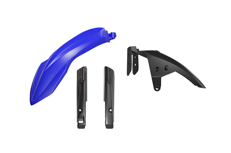 FRONT FENDER & FORK GUARD KIT 3PCS YAMAHA T7 700 R-TECH BLUE & BLACK R-KITT7F-BL0-024 image 1