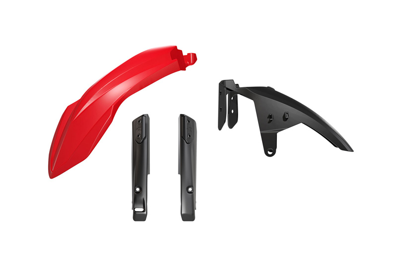 FRONT FENDER & FORK GUARD KIT 3PCS YAMAHA T7 700 R-TECH RED & BLACK R-KITT7F-RS0-024 image 1