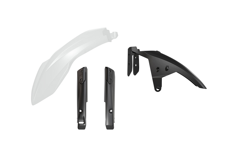 FRONT FENDER & FORK GUARD KIT 3PCS YAMAHA T7 700 R-TECH WHITE & BLACK R-KITT7F-BN0-024 image 1