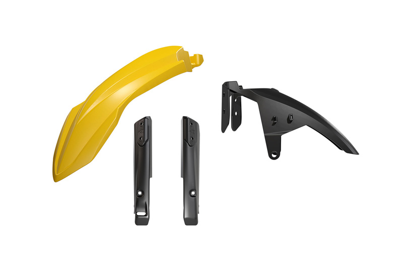 FRONT FENDER & FORK GUARD KIT 3PCS YAMAHA T7 700 R-TECH YELLOW & BLACK R-KITT7F-GY0-024 image 1