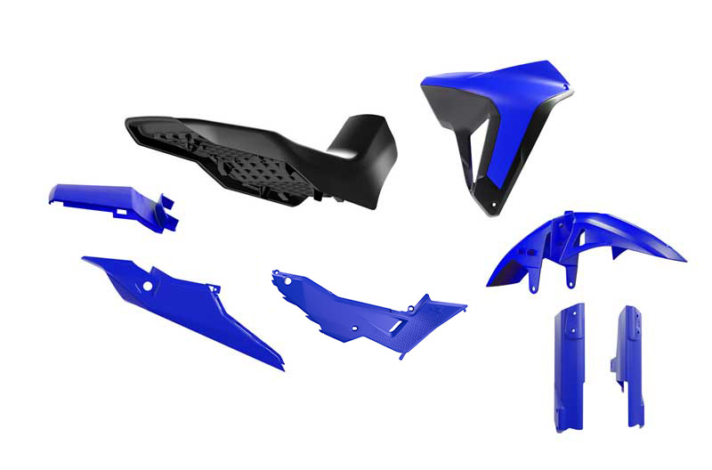 PLASTIC KIT WITH SEAT TRANSALP 750 R-TECH BLUE BLACK R-KITALP-BL0-024 image 1