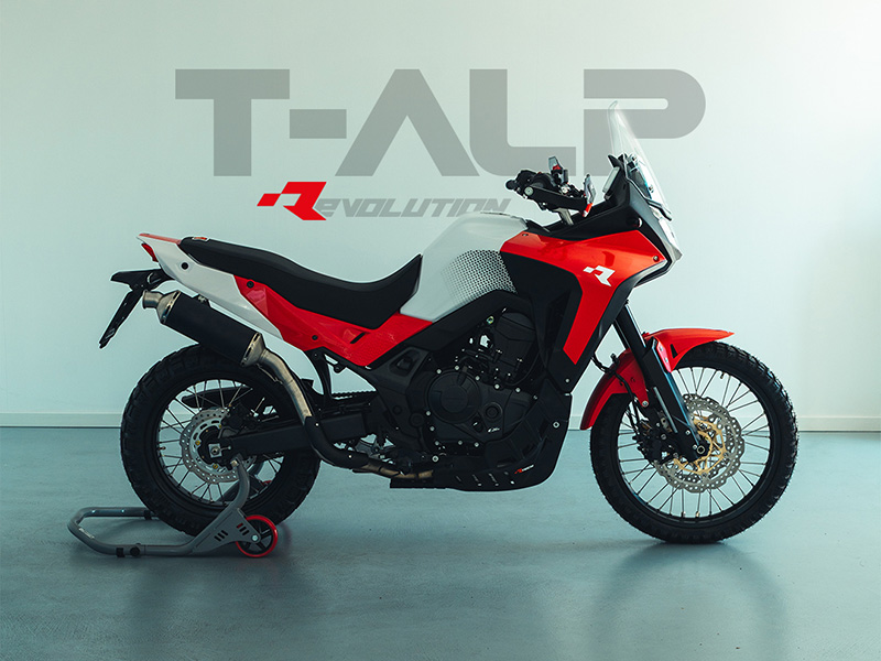 PLASTIC KIT WITH SEAT TRANSALP 750 R-TECH RED BLACK WHITE R-KITALP-RS1-024 thumbnail 3