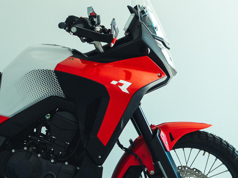 PLASTIC KIT WITH SEAT TRANSALP 750 R-TECH RED BLACK WHITE R-KITALP-RS1-024 thumbnail 4