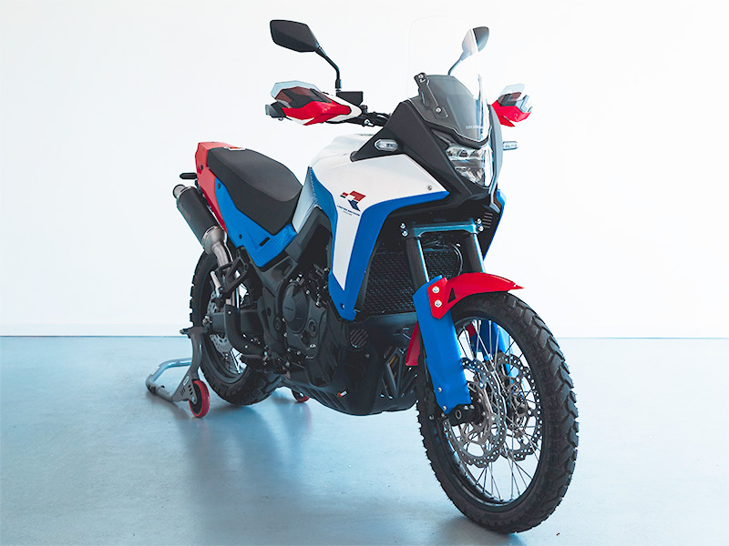 PLASTIC KIT WITH SEAT TRANSALP 750 R-TECH WHITE BLACK RED R-KITALP-HRC-024 thumbnail 4