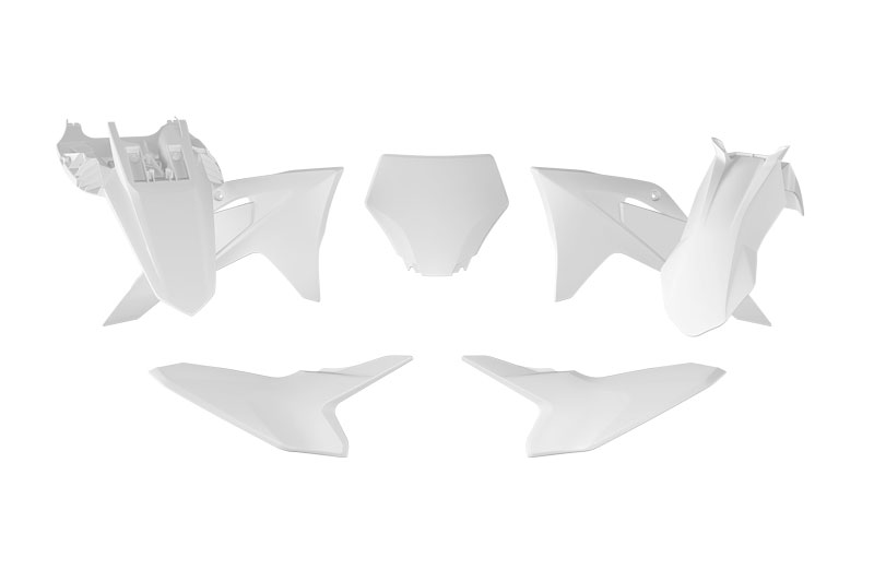 PLASTIC KIT 5PC GASGAS MC50 2024-2025 R-TECH WHITE R-KITGAS-BN0-050 image 1