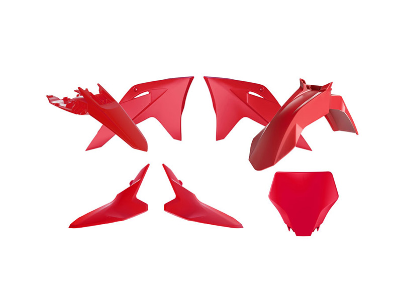 PLASTIC KIT 5PC GASGAS MC65 2024-2025 R-TECH RED R-KITGAS-RG0-065 image 1