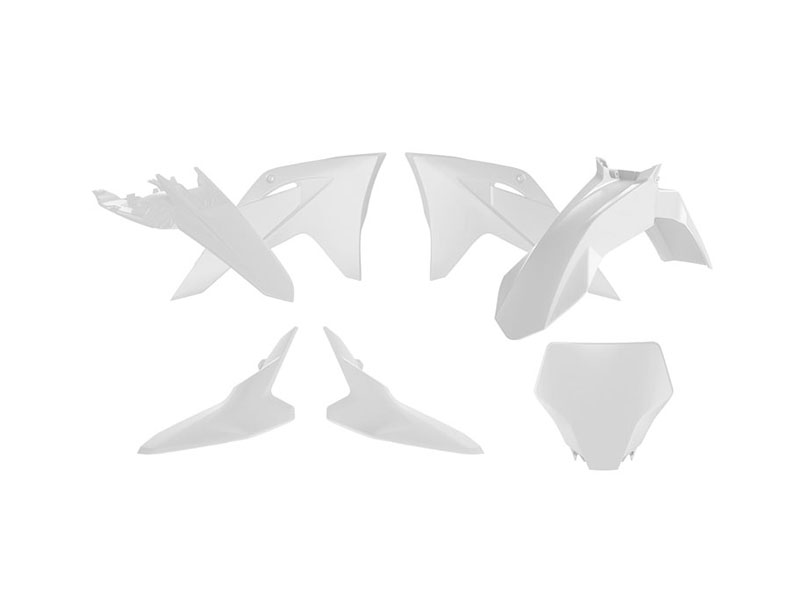 PLASTIC KIT 5PC GASGAS MC65 2024-2025 R-TECH WHITE R-KITGAS-BN0-065 image 1