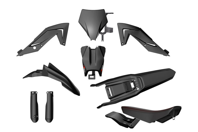PLASTIC KIT 6PC TALARIA STING 4000 5500 MX4 MX5 2023-2026 R-TECH BLACK R-KITTAL-NR0-624 image 1