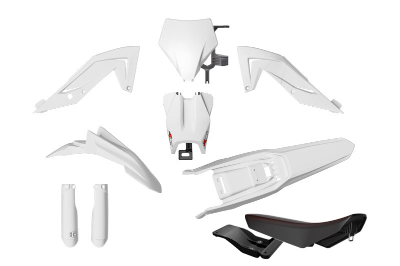 PLASTIC KIT 6PC TALARIA STING 4000 5500 MX4 MX5 2023-2026 R-TECH WHITE R-KITTAL-BN0-624 image 1