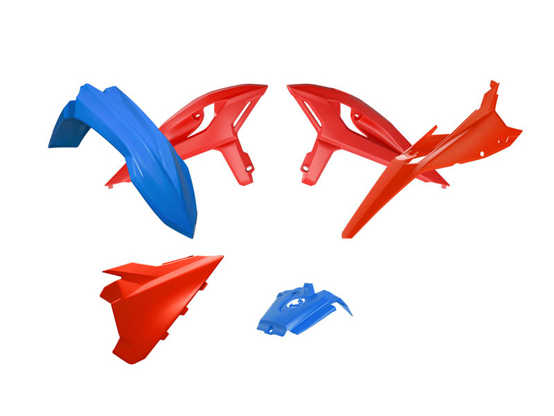 PLASTIC KIT BETA RR X-PRO RACE 2025, R-TECH R-KITBET-OEM-125 4PCS BLUE RED image 1