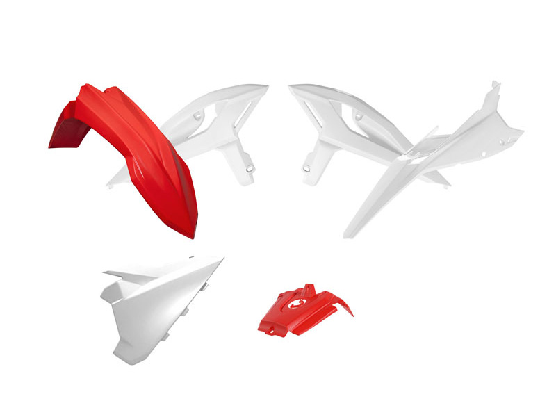 PLASTIC KIT BETA RR X-PRO RACE 2025, R-TECH R-KITBET-OEM-025 4PCS RED WHITE image 1