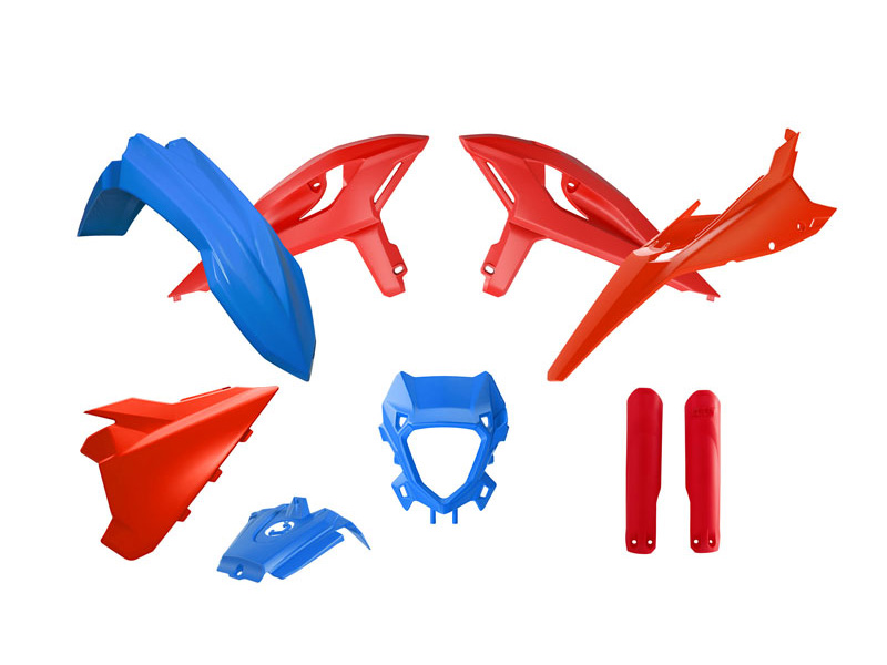 PLASTIC KIT BETA RR X-PRO RACE 2025, R-TECH R-KITBET-OEM-325 6PCS BLUE RED image 1