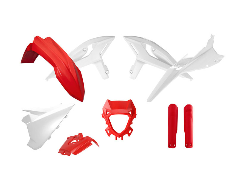 PLASTIC KIT BETA RR X-PRO RACE 2025, R-TECH R-KITBET-OEM-225 6PCS RED WHITE image 1