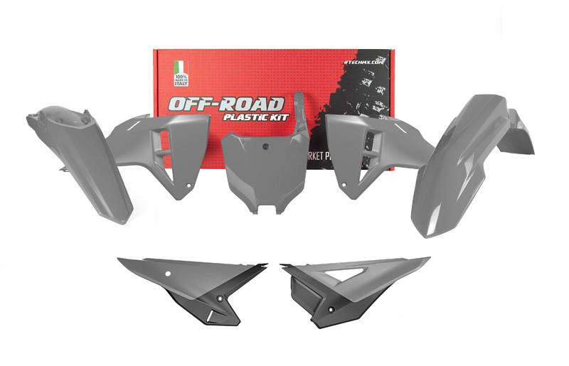 PLASTIC KIT 5PCS HONDA CRF 250/450 2025-26, R-TECH R-KITCRF-GR0-625 QUANTUM GREY image 1