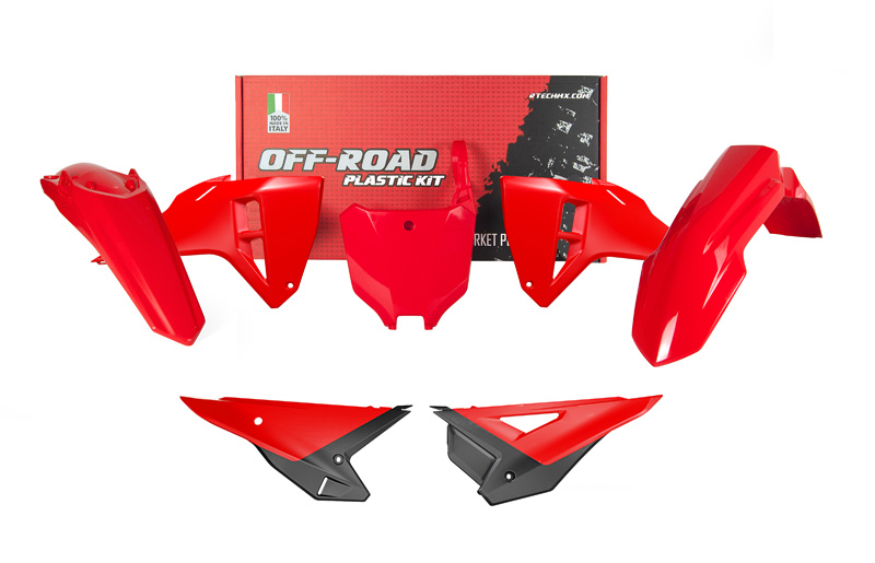PLASTIC KIT 5PCS HONDA CRF 250/450 2025-26, R-TECH R-KITCRF-RS0-625 RED BLACK image 1
