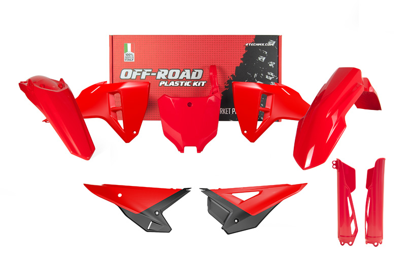 PLASTIC KIT 6PCS HONDA CRF 250/450 2025-26, R-TECH R-KITCRF-RS0-725 RED BLACK image 1