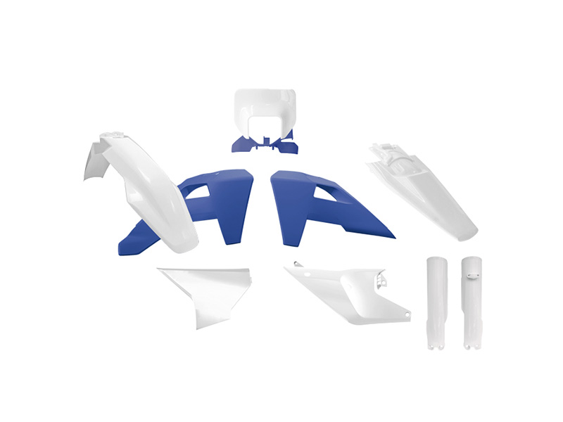 PLASTIC KIT 8PCS HUSQVARNA TE/FE 2025 HERITAGE, R-TECH R-KITHSQ-OEM-844, WHITE, HERITAGE BLUE image 1