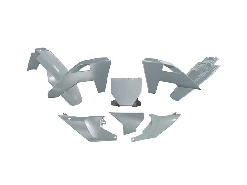 PLASTIC KIT 6PCS HUSQVARNA TC/FC/TX/FX 2025-26, R-TECH R-KITHSQ-GR0-525 QUANTUM GREY image 1