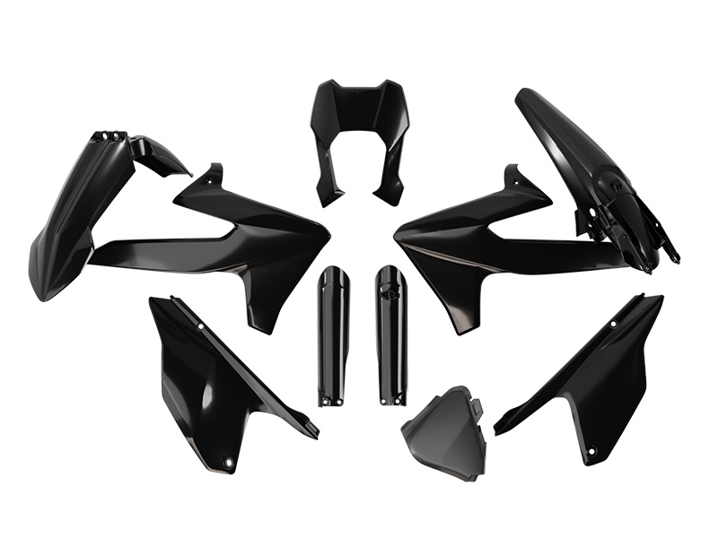 BLACK PLASTIC KIT TRIUMPH TF 250-E/450-E, R-TECH R-KITTRI-NR0-026 image 1