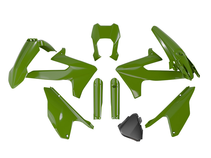 GREEN PLASTIC KIT TRIUMPH TF 250-E/450-E, R-TECH R-KITTRI-VN0-026 image 1