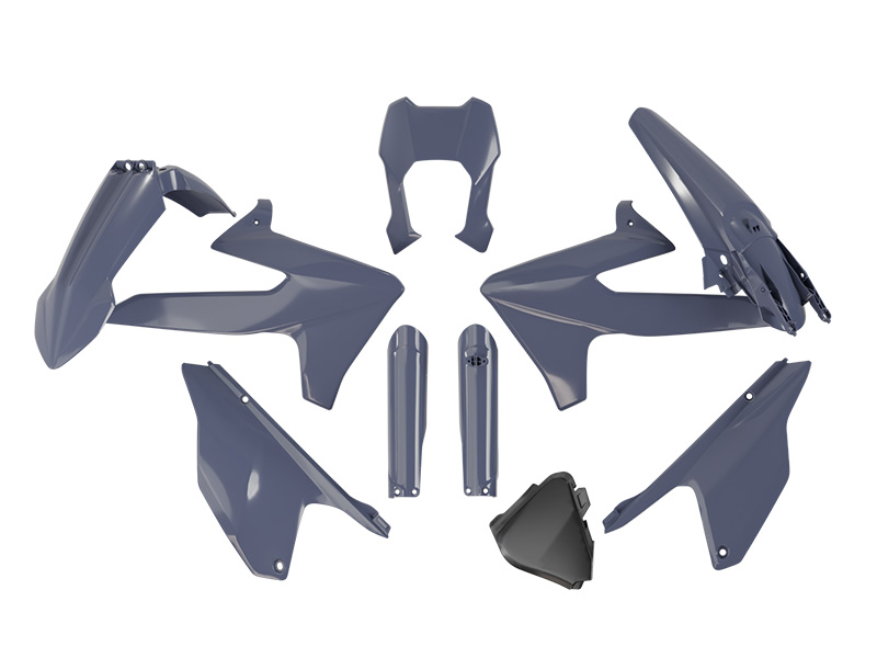 GREY PLASTIC KIT TRIUMPH TF 250-E/450-E, R-TECH R-KITTRI-GR0-026 image 1