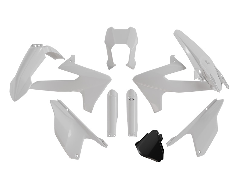 WHITE PLASTIC KIT TRIUMPH TF 250-E/450-E, R-TECH R-KITTRI-BN0-026 image 1