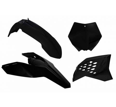 PLASTIC KIT/4 KTM 125-530, BLACK RTECH R-KITKTM-NR0-505 image 1