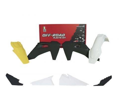 PLASTIC KIT/5 2020-23 TE/FE WHITE/BLACK/YELLOW, RTECH R-KITHSQ-GQ0-420 image 1