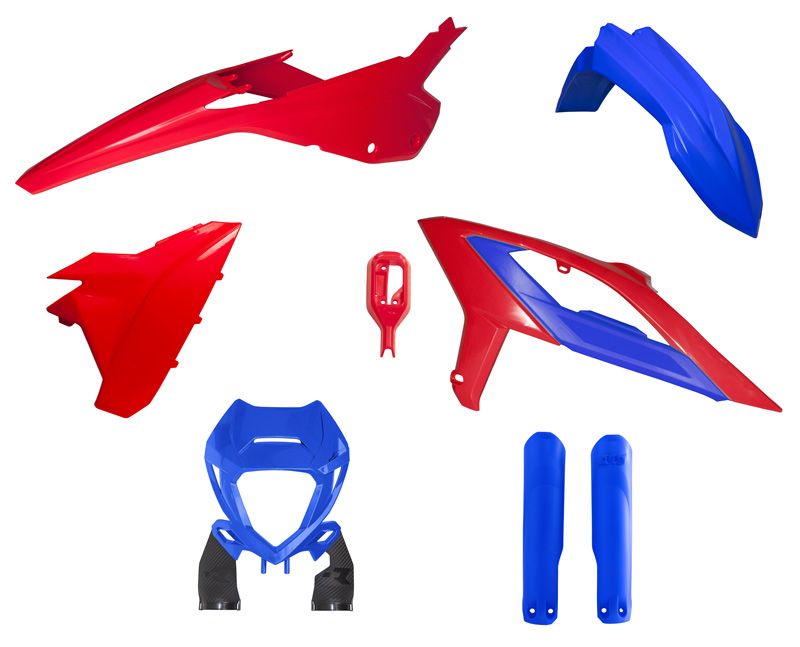PLASTIC KIT/6 2023-24 BETA RR, BLUE/RED, RTECH R-KITBET-RSB-633 image 1